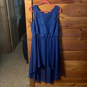 Royal blue high-low formal dress!